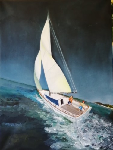 Painting titled "128 EL NIDO" by Suzanne Leseve, Original Artwork, Oil