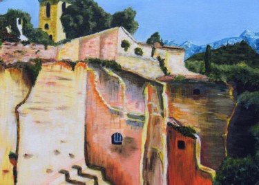 Painting titled "carriere en prvence" by Suzanne Leseve, Original Artwork