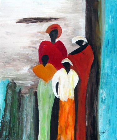Pintura intitulada "78 COULEUR AFRIQUE" por Suzanne Leseve, Obras de arte originais