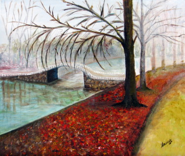 Peinture intitulée "76 matin brumeux" par Suzanne Leseve, Œuvre d'art originale, Huile