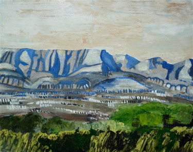 Painting titled "Sainte Victoire (Ai…" by Suzanne Piesk, Original Artwork, Acrylic