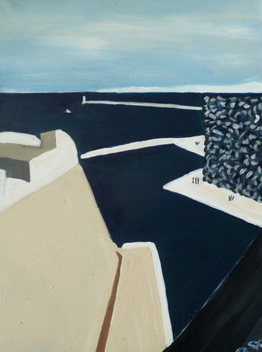 Malerei mit dem Titel "MUCEM Marseille" von Suzanne Piesk, Original-Kunstwerk, Acryl