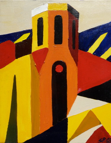 Pintura titulada "Notre Dame d'Alidon…" por Suzanne Piesk, Obra de arte original, Acrílico