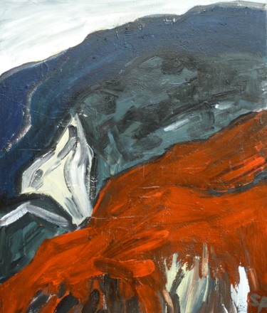 Peinture intitulée "Luberon / Oppède" par Suzanne Piesk, Œuvre d'art originale, Acrylique