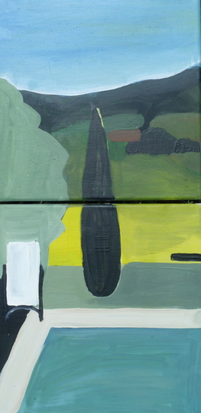 Malerei mit dem Titel "Kontemplation" von Suzanne Piesk, Original-Kunstwerk, Acryl