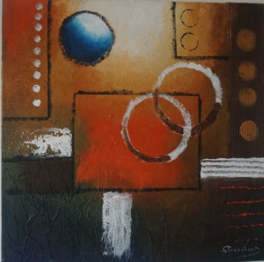 Peinture intitulée "cercles" par Suzanne Trenchant, Œuvre d'art originale, Acrylique