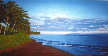 Painting titled "HawaÏ" by Suzanne Plante, Original Artwork, Oil