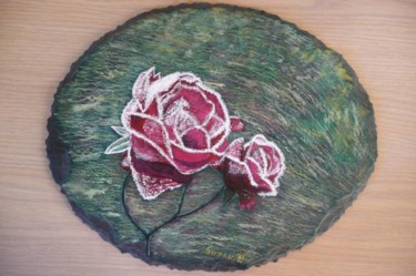 Painting titled "Des roses sous la n…" by Suzanne Plante, Original Artwork