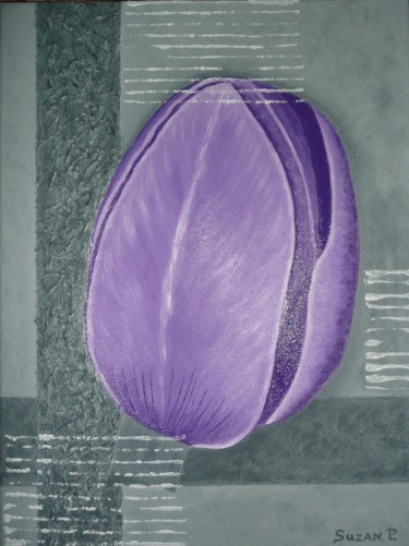 Pintura titulada "tulipe.jpg" por Suzanne Plante, Obra de arte original