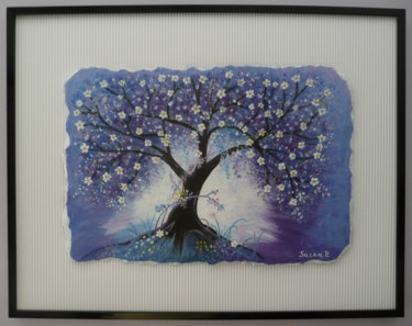 Peinture intitulée "l-arbre-du-bonheur-…" par Suzanne Plante, Œuvre d'art originale, Huile