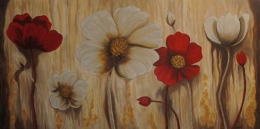 Painting titled "Floraison." by Suzanne Plante, Original Artwork, Acrylic