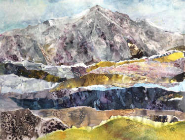 Peinture intitulée "Big Rock Mountain" par Suzsi Corio, Œuvre d'art originale, Aquarelle