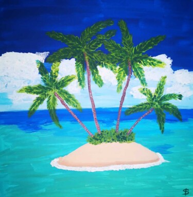 Peinture intitulée "mer de sable" par Suzy Defrel, Œuvre d'art originale, Acrylique