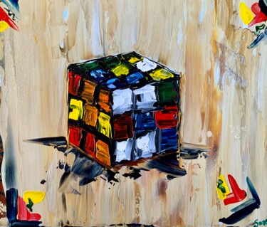 Painting titled "Rubix" by Suzy Martin, Original Artwork, Acrylic
