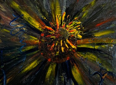 Pittura intitolato "Sunflower Burst" da Suzy Martin, Opera d'arte originale, Acrilico Montato su Telaio per barella in legno