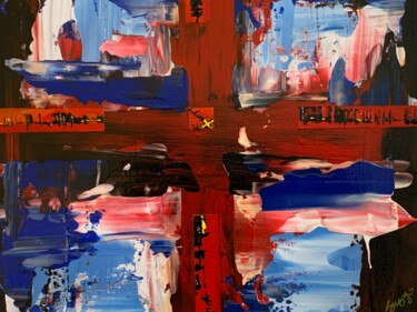 Painting titled "American Red Cross" by Suzy Martin, Original Artwork, Acrylic