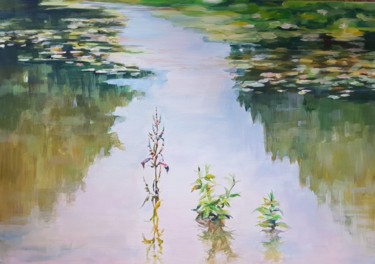 Картина под названием ""Отражение в пруду"" - Mila Hilgendorff, Подлинное произведение искусства, Акрил