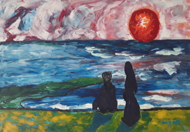 Malerei mit dem Titel "Eavening dreams" von Sven W. Dahlke, Original-Kunstwerk, Acryl