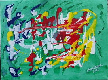 Schilderij getiteld "Artico in fusione" door Sven W. Dahlke, Origineel Kunstwerk, Acryl