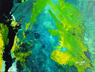Malerei mit dem Titel "natural stream" von Sven W. Dahlke, Original-Kunstwerk, Acryl