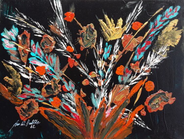 Pintura titulada "bouquet d'automne" por Sven W. Dahlke, Obra de arte original, Acrílico