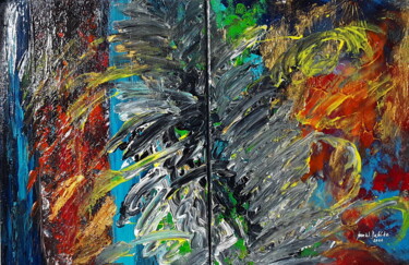 Painting titled "l'interno" by Sven W. Dahlke, Original Artwork, Acrylic