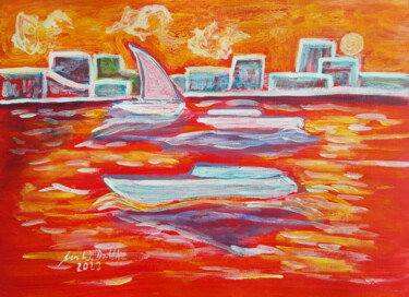 Pintura titulada "activity" por Sven W. Dahlke, Obra de arte original, Pastel