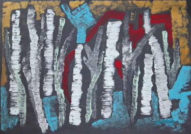 Malerei mit dem Titel "Mangroven" von Sven W. Dahlke, Original-Kunstwerk, Acryl