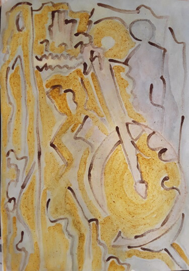 Malerei mit dem Titel "time has passed" von Sven W. Dahlke, Original-Kunstwerk, Aquarell