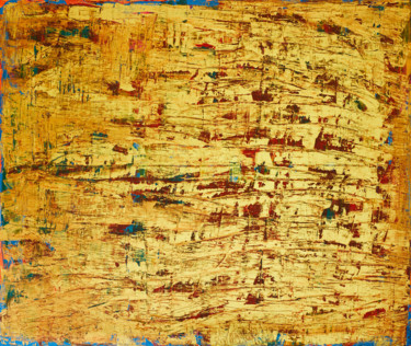 Malerei mit dem Titel "Goldrausch" von Jack Roocks, Original-Kunstwerk, Acryl