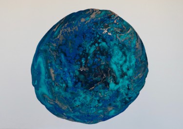 Peinture intitulée "" Planète bleu "" par Sophius, Œuvre d'art originale, Acrylique Monté sur Châssis en bois