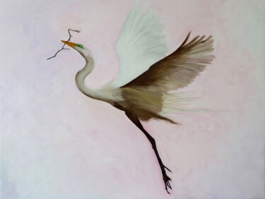 Painting titled "Fly away" by Sophius, Original Artwork, Acrylic Mounted on Wood Stretcher frame