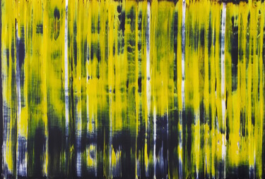 Peinture intitulée "Tectonique jaune" par Sophius, Œuvre d'art originale, Acrylique Monté sur Châssis en bois