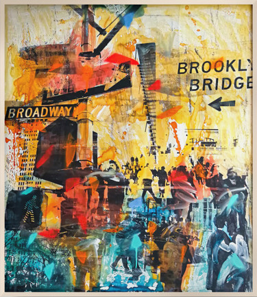 Pintura titulada "NY POP UP" por Sven Pfrommer, Obra de arte original, Acuarela