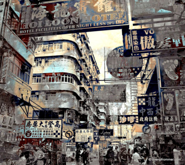 Printmaking titled "HONG KONG Downtown…" by Sven Pfrommer, Original Artwork, Analog Print