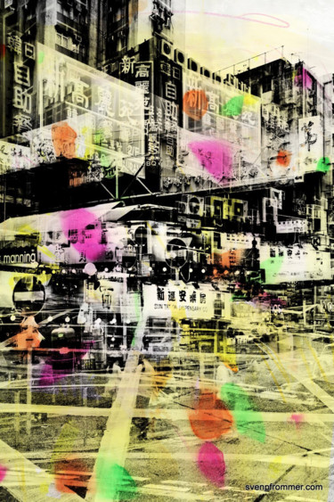 Incisioni, stampe intitolato "HONG KONG Urban Arc…" da Sven Pfrommer, Opera d'arte originale, Stampa a pellicola