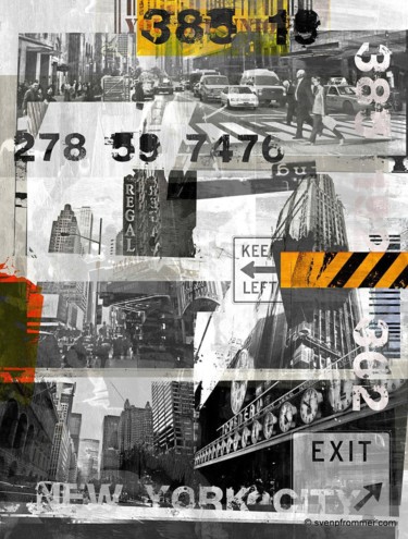 Printmaking titled "NEW YORK Urban XI b…" by Sven Pfrommer, Original Artwork, Analog Print