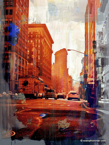 Printmaking titled "NY DOWNTOWN XV by S…" by Sven Pfrommer, Original Artwork, Analog Print