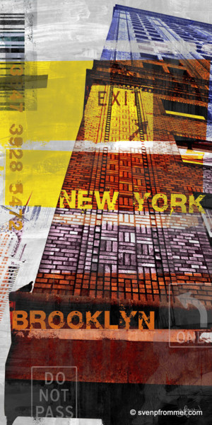 Printmaking titled "NEWYORK SKYLINER II…" by Sven Pfrommer, Original Artwork, Analog Print