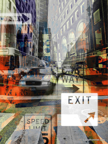 Druckgrafik mit dem Titel "NEW YORK URBAN V by…" von Sven Pfrommer, Original-Kunstwerk, Analogdruck