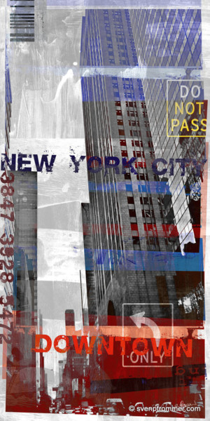 Estampas & grabados titulada "NEWYORK SKYLINER II…" por Sven Pfrommer, Obra de arte original, Impresión analógica