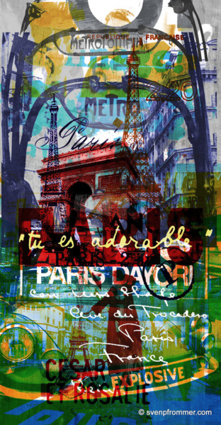 PARIS III by Sven Pfrommer - 140x70 cm Printmaking titled "PARIS III by Sven P…" by Sven Pfrommer, Original Art, Analog Print