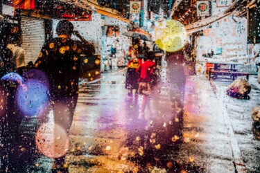 Photography titled "RAINY DAYS IN TOKYO…" by Sven Pfrommer, Original Artwork, Analog Print Mounted on Aluminium