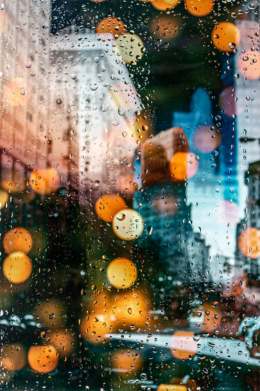 Photography titled "RAINY DAYS IN NEW Y…" by Sven Pfrommer, Original Artwork, Analog Print Mounted on Aluminium