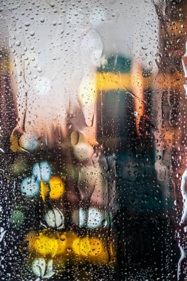 Photography titled "RAINY DAYS IN NEW Y…" by Sven Pfrommer, Original Artwork, Analog Print Mounted on Aluminium