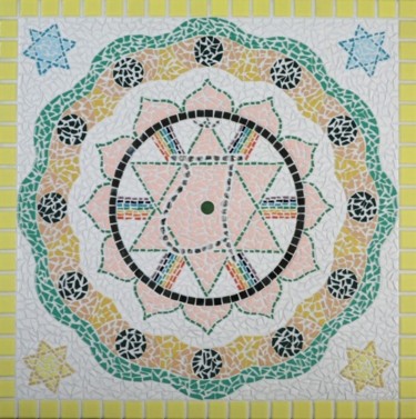 Handwerk mit dem Titel "Herz-Chakra-Mandala…" von Musaicum Steinbildsetzerei Sven Strauß, Original-Kunstwerk