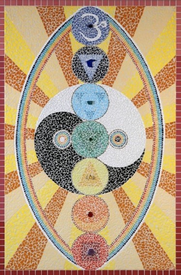 Handwerk mit dem Titel "Chakrenmandala" von Musaicum Steinbildsetzerei Sven Strauß, Original-Kunstwerk