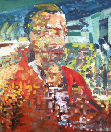 Pittura intitolato "Sportsman" da Svetlin Kolev, Opera d'arte originale, Olio