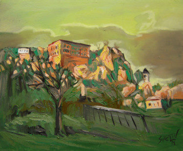 Peinture intitulée "Djambaz Tepe" par Svetlin Kolev, Œuvre d'art originale, Huile