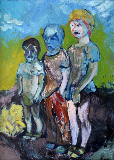 Peinture intitulée "Cousins" par Svetlin Kolev, Œuvre d'art originale, Huile